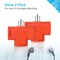 Coby Plug Adapter, 3 Outlet(s) Orange CB-5508 - alternate 5